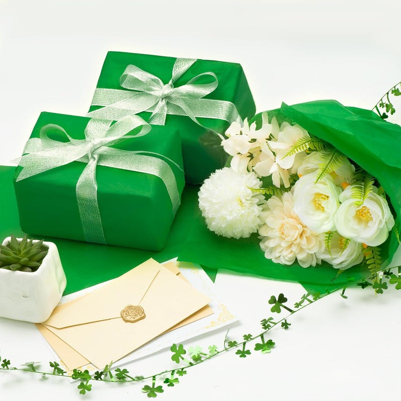 Simetufy Green Tissue Paper for Gift Bags, 115 Sheets of 14 x 20 Inches, Gift Wrapping Tissue Paper Bulk for Crafts, St. Patrick's Day, Christmas, Birthday, Wedding, Easter - Image 5